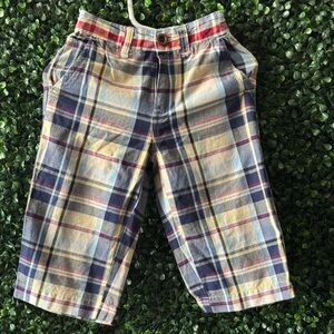 🔥5/$25🔥GAP 12-18MOS BOY BABY/TODDLER LARGE PLAID PREPPY PANTS